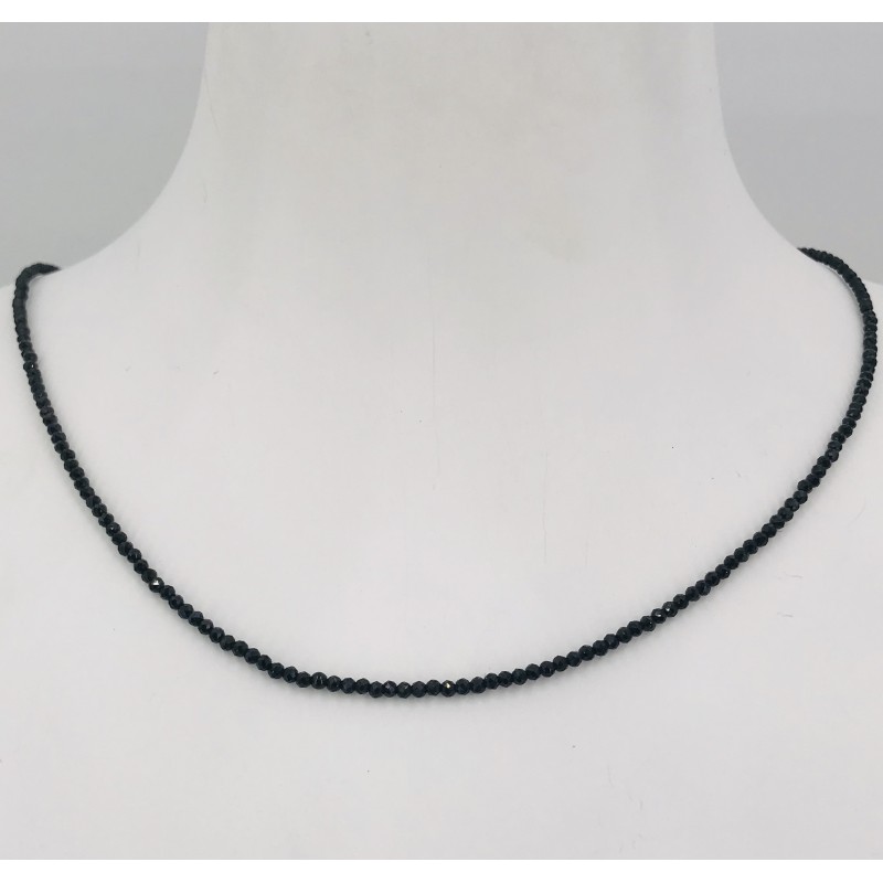 Stone Collection collier Spinelle noire - Création Mathieu