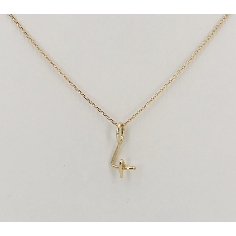 Léo Collection pendentif or jaune "4"