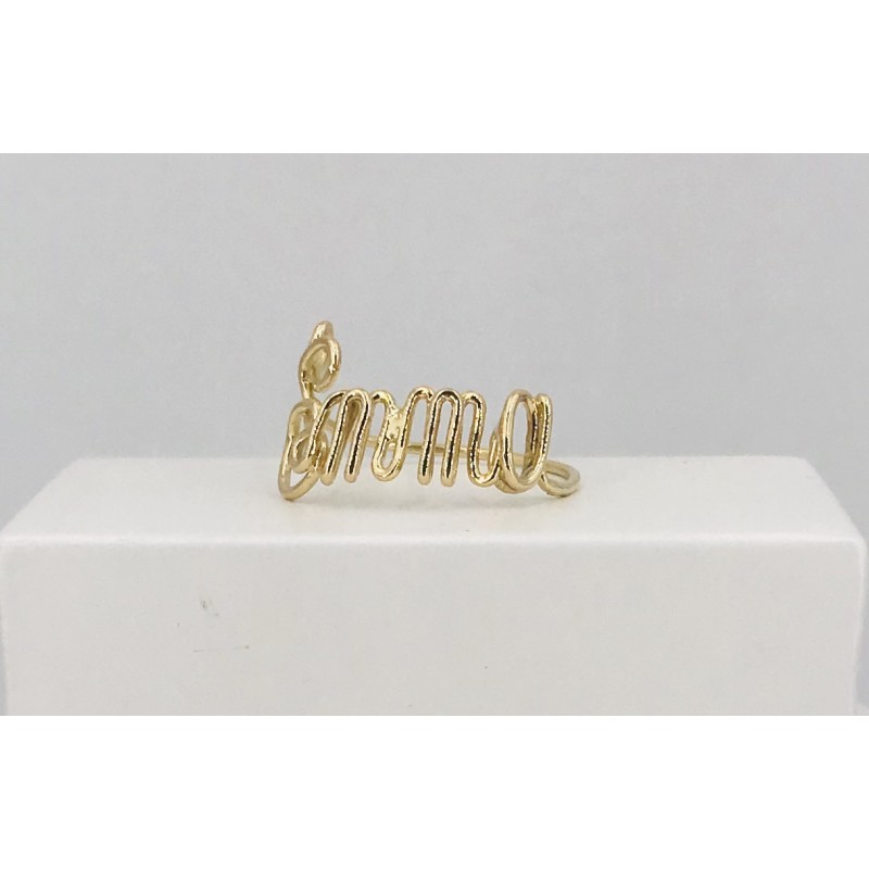 Léo Collection bague or jaune prénom lettres Création Mathieu Mathieu  Bijoutier