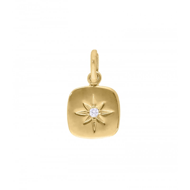 Pendentif Gigi Clozeau Miss or jaune et diamant