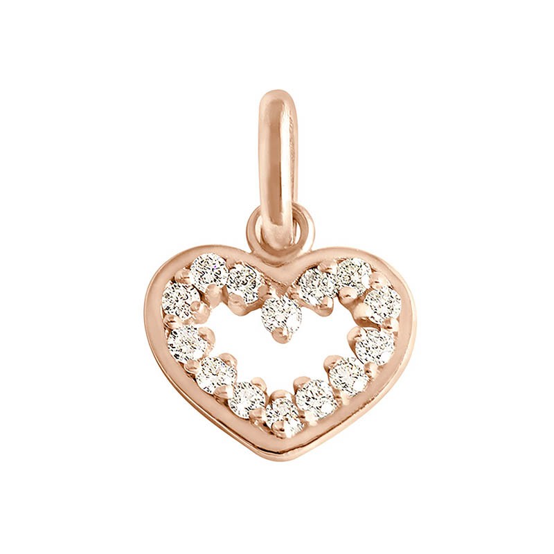 Pendentif Gigi Clozeau coeur suprême or rose ou blanc diamants