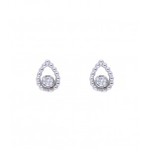 Boucles d'oreilles or rose Gigi Clozeau Lucky lotus diamants