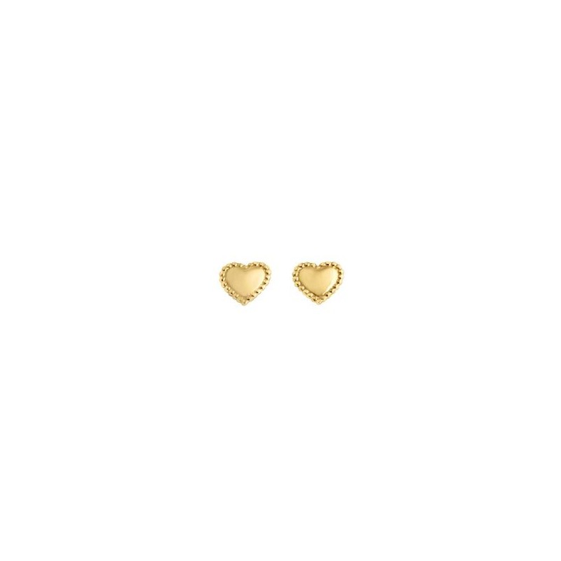 Boucles d'oreilles lucky coeur Gigi Clozeau - Or jaune