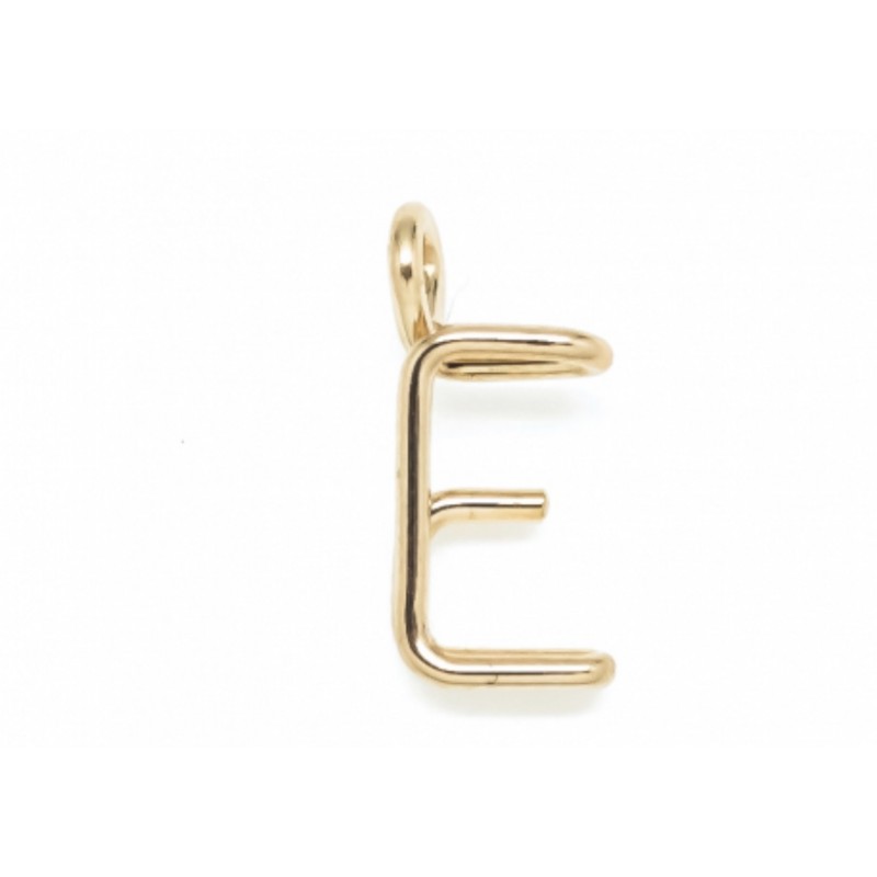 Léo Collection pendentif or blanc ou jaune ou rose "E"