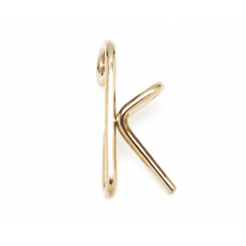 Léo Collection pendentif or blanc ou jaune ou rose "K"