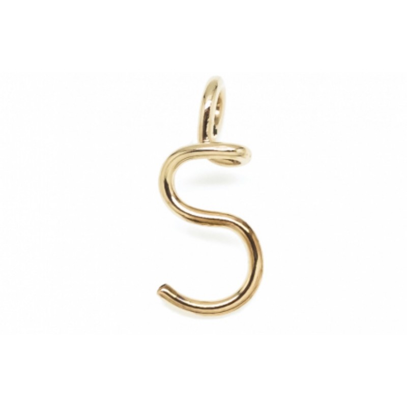 Léo Collection pendentif or blanc ou jaune ou rose "S"