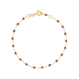 Bracelet Gigi Clozeau - Or rose résine fauve 59 - Or jaune