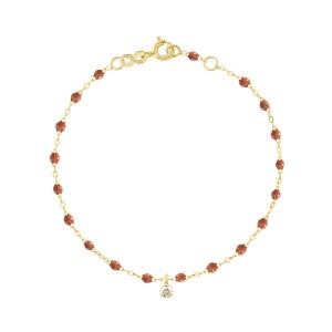 Bracelet Gigi Suprême - Or rose résine fauve 59 et brillant - or jaune