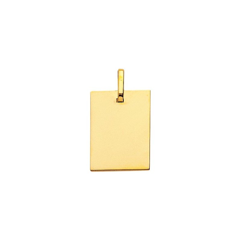 Pendentif rectangle or jaune 18 ct