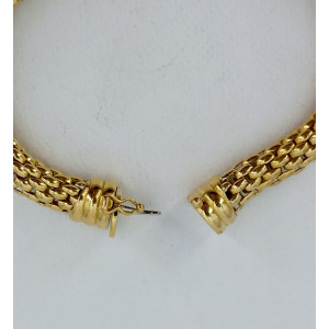 Bracelet maille colonne 18 cm or jaune - Bijou Vintage