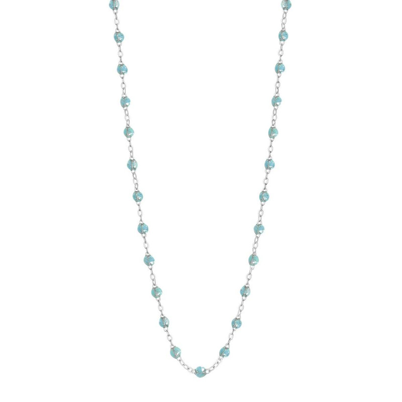 Collier classique 42 cm Gigi Clozeau or 18 ct - 750/000 - NOUVEAU résine Aqua