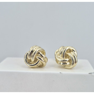 Boutons manchettes nœuds or jaune - Bijou Vintage