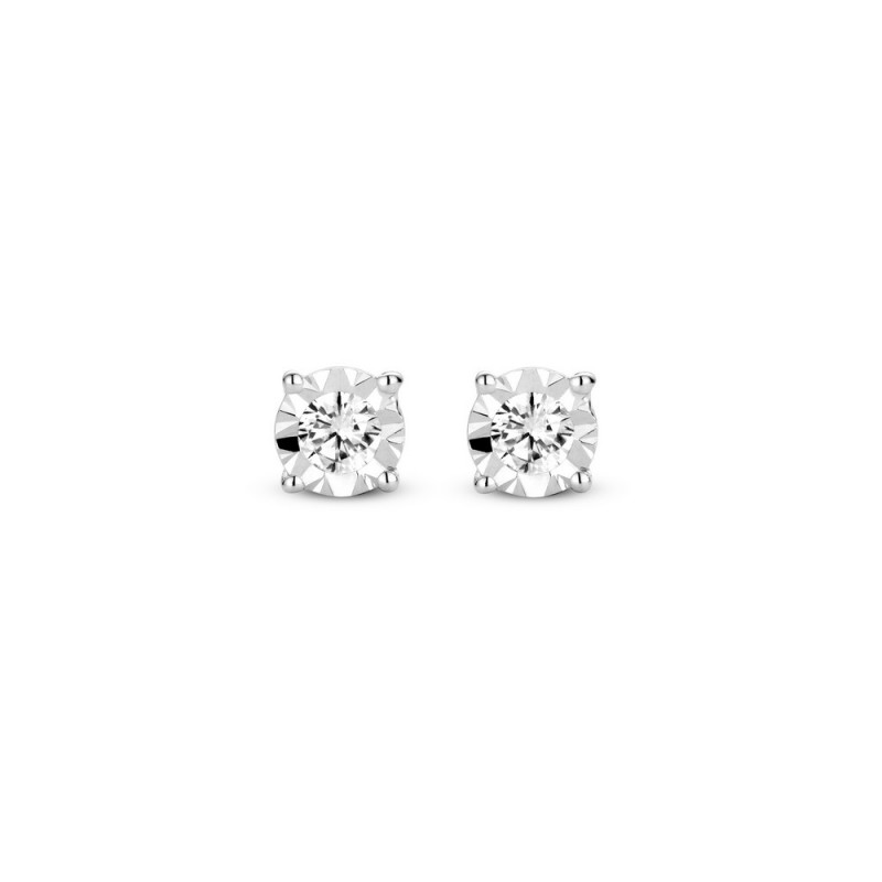 Boucles d'oreilles diamants 2.22 carats or blanc - Bijou Vintage
