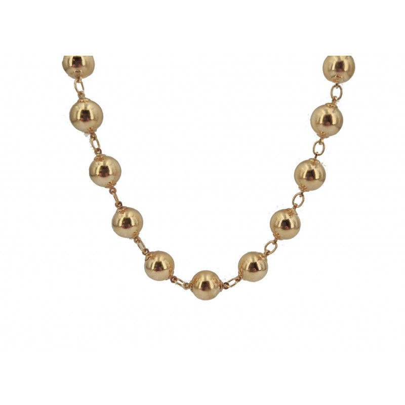 Collier maille marseillaise creuse  or jaune - Bijou Vintage