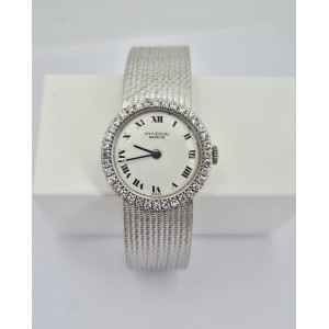 Montre Universal Genève or blanc et diamants dame - Bijou Vintage