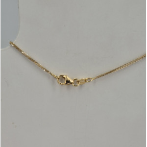 Collier avec croix brillants or jaune 45 cm - Bijou Vintage
