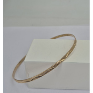 Bracelet jonc rigide or jaune - Bijou Vintage