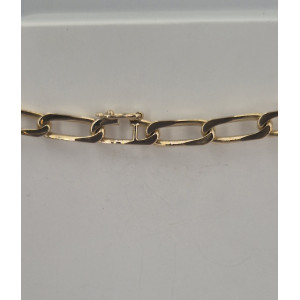 Collier maille cheval or jaune 55 cm - Bijou Vintage