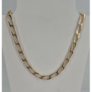 Collier maille cheval or jaune 55 cm - Bijou Vintage