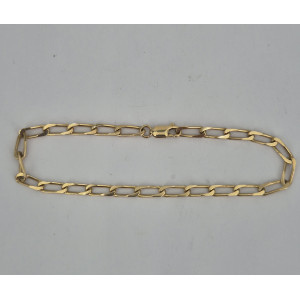 Bracelet maille cheval  22 cm or jaune - Bijou Vintage