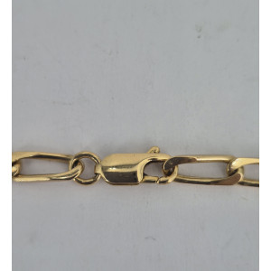 Bracelet maille cheval  22 cm or jaune - Bijou Vintage