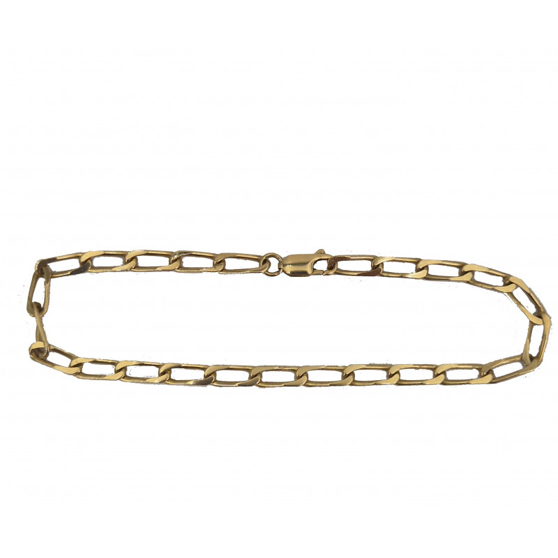 Bracelet maille cheval  22 cm or jaune - Bijou Vintage
