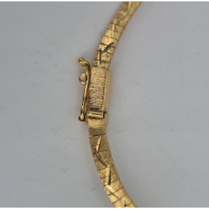 Collier triple chute maille style oméga or jaune - Bijou Vintage