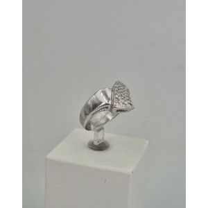 Bague  ruban brillants 0.30 carat or blanc - Bijou Vintage