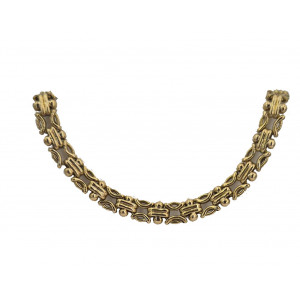 Collier maille fantaisie or jaune 46 cm - Bijou Vintage