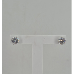 Boucles d'oreilles diamants 2.22 carats or blanc - Bijou Vintage