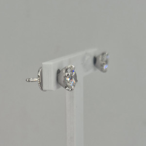Boucles d'oreilles diamants 2.22 carats or blanc - Bijou Vintage
