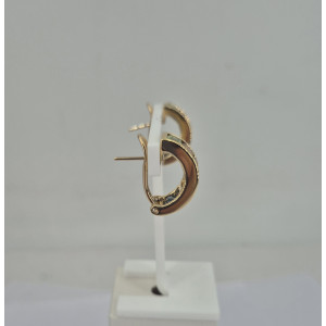 Boucles d'oreilles multi pierres clip tige or jaune  - Bijou Vintage