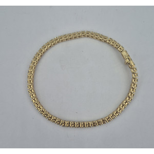 Bracelet rivière diamants 3.84 carats  or jaune - Bijou Vintage