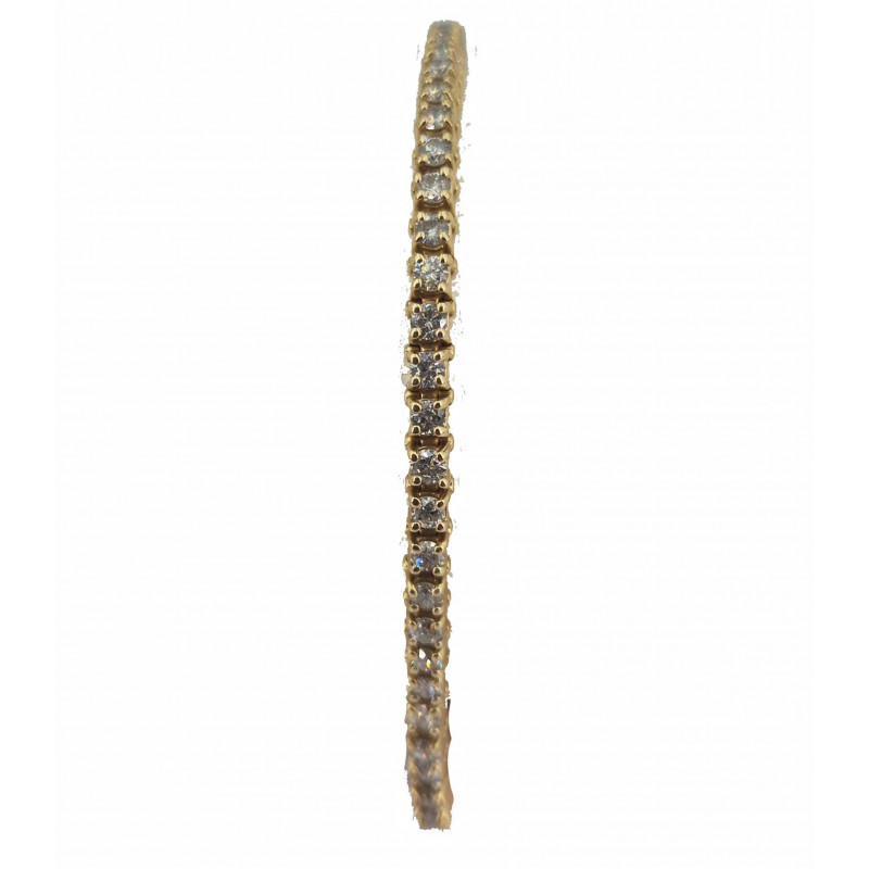 Bracelet rivière diamants 3.84 carats  or jaune - Bijou Vintage