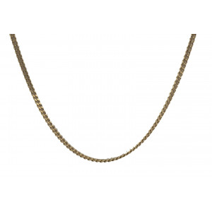 Collier maille gourmette   or jaune 54 cm - Bijou Vintage