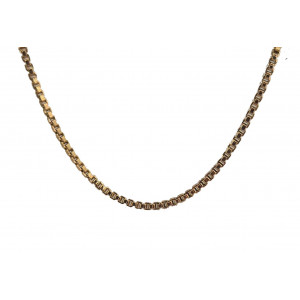 Collier maille jaseron carré   or jaune - Bijou Vintage