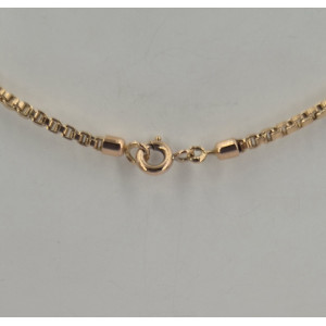 Collier maille jaseron carré   or jaune - Bijou Vintage