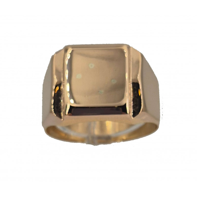 Bague chevalière  or jaune   - Bijou Vintage