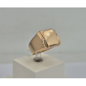 Bague chevalière  or jaune   - Bijou Vintage