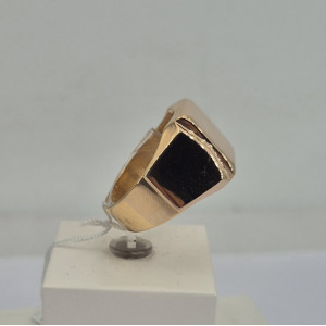 Bague chevalière  or jaune   - Bijou Vintage