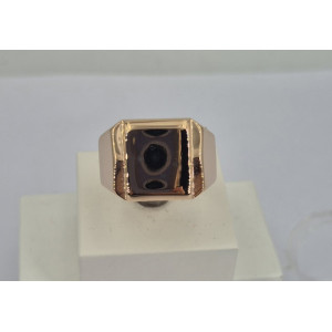 Bague chevalière  or jaune   - Bijou Vintage