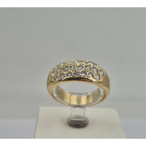 Bague pavage diamants 1.10 carat -  or jaune - Bijou Vintage