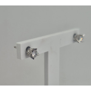 Boucles d'oreilles  diamants 0.54 carats  or blanc - Bijou Vintage