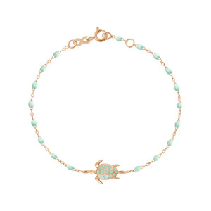 Bracelet Tortue Gigi Clozeau - Or rose ou or jaune résine jade